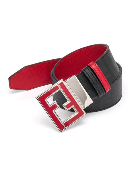 fendi college belt red|Men's Designer Belts in Leather, Fabric, Metal .